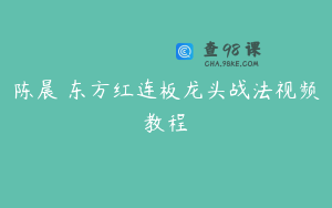 陈晨 东方红连板龙头战法视频教程