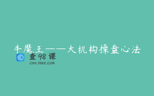 牛魔王——大机构操盘心法
