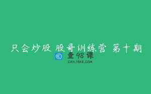 只会炒股 股哥训练营 第十期