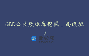 GBD公共数据库挖掘_高级班）