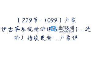【229节-￥1099】卢柔伊古筝系统精讲课程（入门_进阶）持续更新_卢柔伊