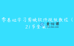 零基础学习剪映软件视频教程（21节全集）