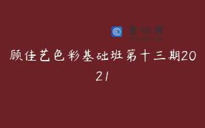 顾佳艺色彩基础班第十三期2021