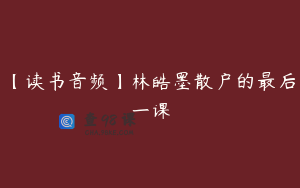 【读书音频】林皓墨散户的最后一课