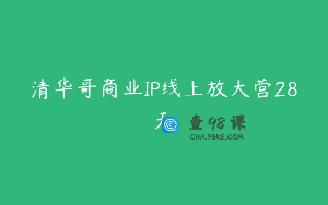 清华哥商业IP线上放大营28天