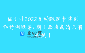 猫小叶2022灵动飘逸卡牌创作特训班第1期【画质高清只有视频】