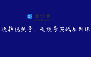 玩转视频号,视频号实战系列课