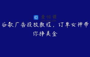 谷歌广告投放教程，订单女神带你挣美金