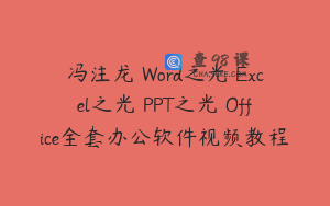 冯注龙 Word之光 Excel之光 PPT之光 Office全套办公软件视频教程