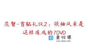 范智-首脑礼仪2：领袖风采是这样炼成的7DVD