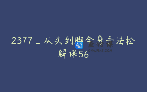 2377_从头到脚全身手法松解课56