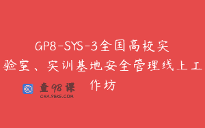 GP8-SYS-3全国高校实验室、实训基地安全管理线上工作坊
