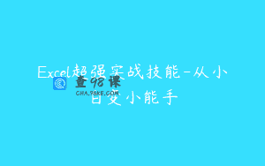Excel超强实战技能-从小白变小能手