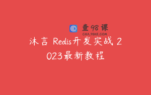 沐言 Redis开发实战 2023最新教程