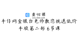 牛仔网金银台老师教您挑选低价牛股第二部 6节课