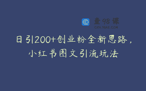 日引200+创业粉全新思路，小红书图文引流玩法