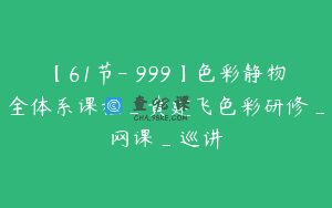 【61节-￥999】色彩静物全体系课程_黄建飞色彩研修_网课_巡讲