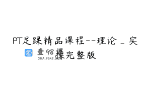 PT足踝精品课程–理论_实操完整版