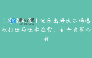 【跨境电商】优乐出海沃尔玛爆款打造与旺季运营，新手卖家必看