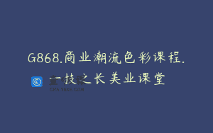G868.商业潮流色彩课程.一技之长美业课堂