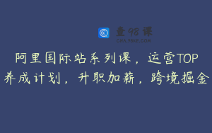 阿里国际站系列课，运营TOP养成计划，升职加薪，跨境掘金