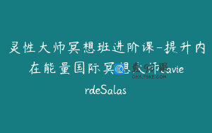 灵性大师冥想班进阶课-提升内在能量国际冥想大师JavierdeSalas