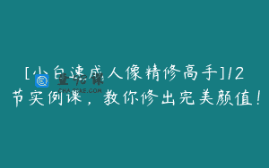 [小白速成人像精修高手]12节实例课，教你修出完美颜值！