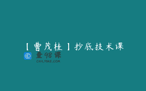 【曹茂桂】抄底技术课