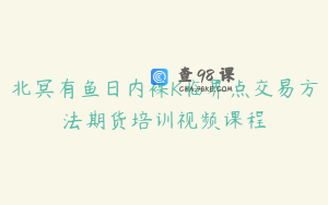 北冥有鱼日内裸K临界点交易方法期货培训视频课程