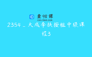 2354_大成拳扶按桩中级课程3