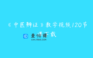 《中医辨证》教学视频120节课下载
