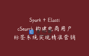 Spark + ElasticSearch 构建电商用户标签系统实现精准营销