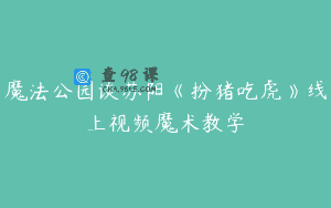 魔法公园谈苏阳《扮猪吃虎》线上视频魔术教学