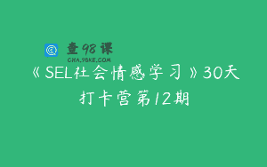 《SEL社会情感学习》30天打卡营第12期