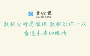 数据分析思维课 数据给你一双看透本质的眼睛