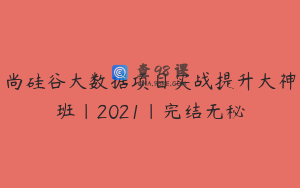尚硅谷大数据项目实战提升大神班|2021|完结无秘