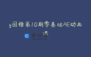y园糖第10期零基础AE动画课