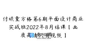 付顽童方格第6期平面设计商业实战班2022年8月结课【画质高清只有视频】