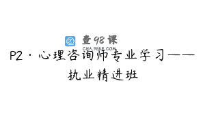 P2·心理咨询师专业学习——执业精进班