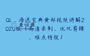 QL_海选宝典黄部视频讲解2020版（高清录制、优化剪辑、难点特效）