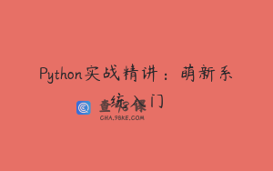 Python实战精讲:萌新系统入门