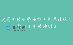 速写中级观察造型训练课程线上教研『中级师训』