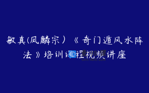 敏真(凤麟宗）《奇门遁风水阵法》培训课程视频讲座