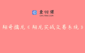 翔哥擒龙《翔龙实战交易系统》
