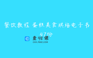 餐饮教程 蛋糕美食烘焙电子书47份