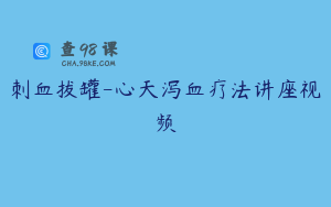 刺血拔罐-心天泻血疗法讲座视频