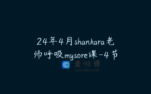 24年4月shankara老师呼吸mysore课-4节