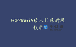POPPING初级入门保姆级教学