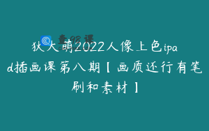 狄大萌2022人像上色ipad插画课第八期【画质还行有笔刷和素材】