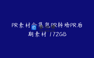 PR素材合集包PR转场PR后期素材 172GB